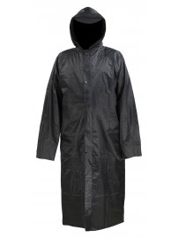 pláštěnka PATROL černá s rukávy a předním zipem
