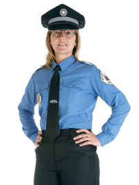 košile POLICE dámská středně modrá krátký / dlouhý rukáv