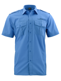 košile POLICE APK středně modrá s výšivkou APK
