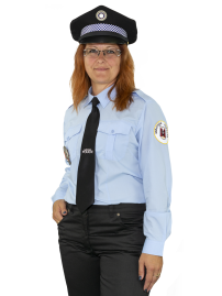 košile POLICE dámská světle modrá krátký / dlouhý rukáv